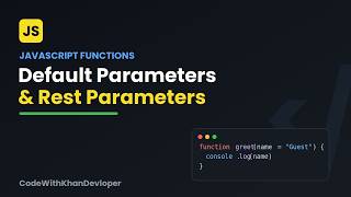 JavaScript Default & Rest Parameters Explained 🚀