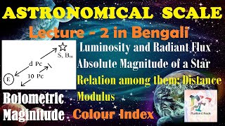 Astronomical Scale (Lecture 2 in Bengali) ।। Luminosity Radiant Flux & Absolute magnitude of a star