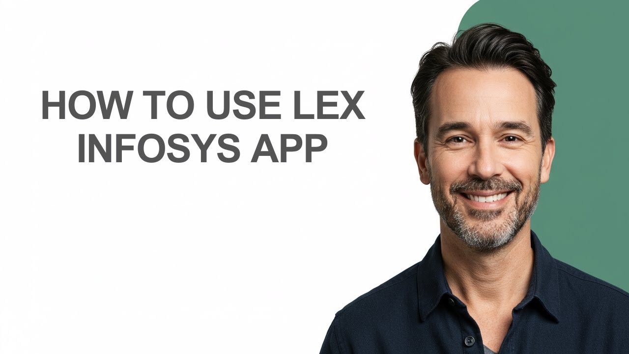 Lex Infy Image How to Use Lex Infosys App - KevinHowTo - YouTube