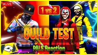 FF UID CHECK AND REACTION 🔥LIVE 1 VS 2 GUILD TEST 😱 AND SUBSCRIBER CUSTOM ||#Shots