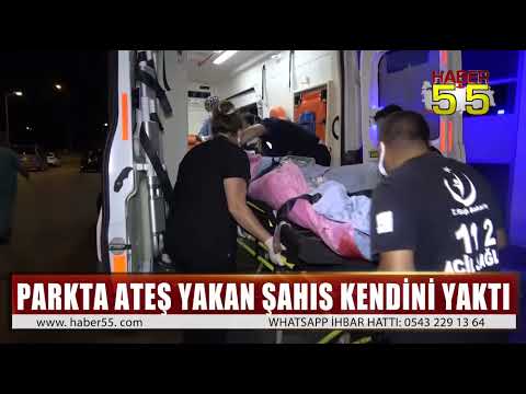 SAMSUN'DA PARKTA ALKOL ALAN ŞAHIS HASTANELİK OLDU