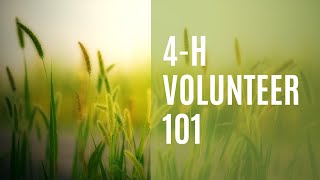 4-H Volunteer 101