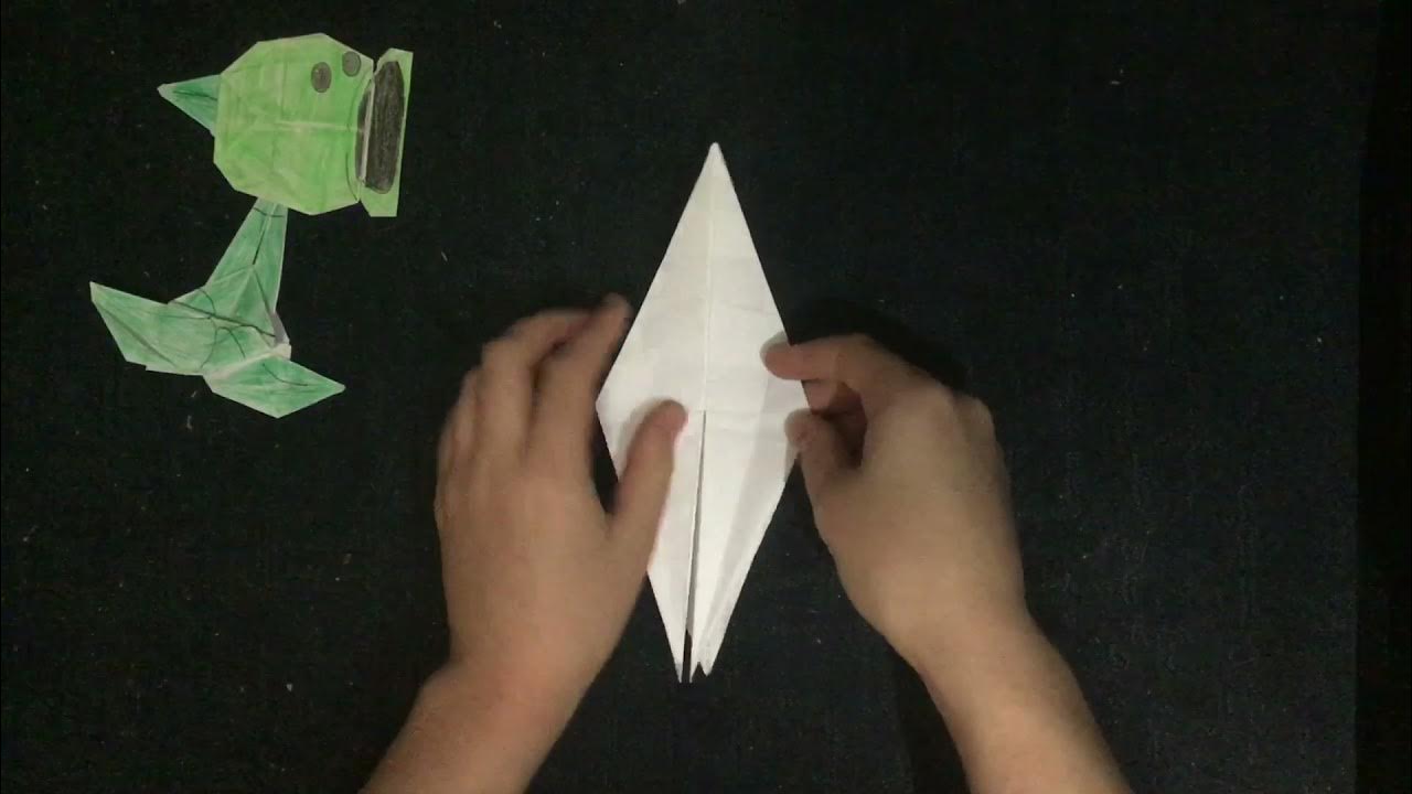 How to make a origami Pea shooter from Plants vs Zombies YouTube