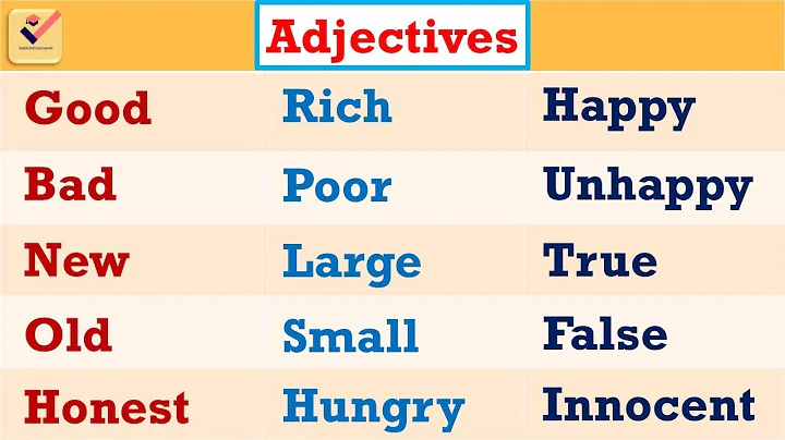 Adjectives : 450 Important Adjectives in English | Vocabulary | English Grammar | Adjective Words
