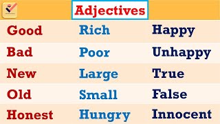 Adjectives : 450 Important Adjectives in English | Vocabulary | English Grammar | Adjective Words screenshot 1