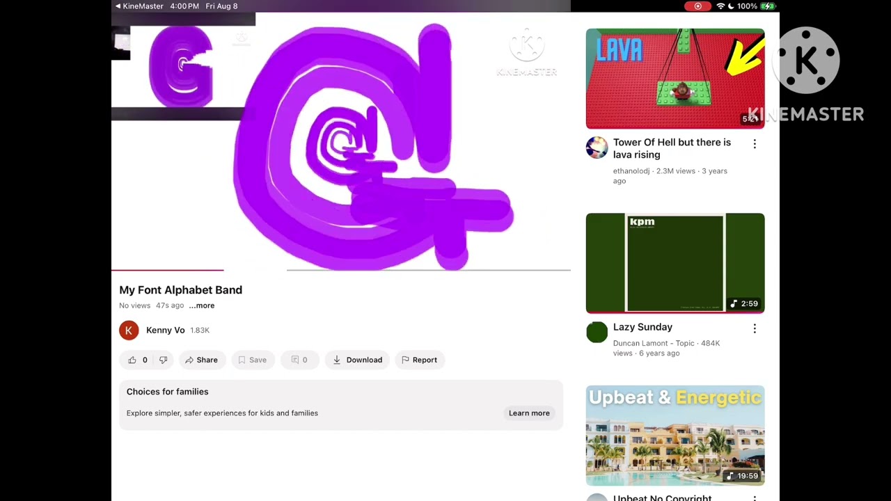 My Font Speed Run Alphabet Band