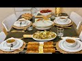 طاولة أول يوم رمضان 2021/ شربة فريك ..طاجين الجلبانة مبتكر و جديد ..باني البطاطا رولي ...🌙🌙💛💛