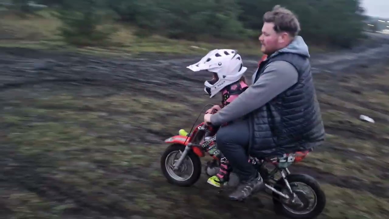 Lil mugs play in the mud revvi 18 revvi 16 and mini pit bike fun