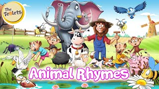 Animal Nursery Rhymes for Kids I Five Little Monkeys I Old MacDonald Had a Farm I The Teolets by The Teolets Official Channel 111,656 views 4 years ago 40 minutes