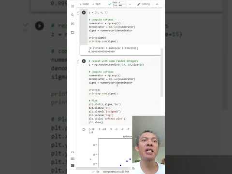 Softmax Function in Python and Google Colab
