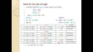 3 13 3 Grd 11 Trigonometry Determining general solution given sin and cos and writing in terms of ta