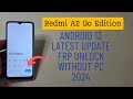 Xiaomi Redmi A2 Go Edition Frp Bypass Without Pc | Redmi A2 Google Frp Android 13
