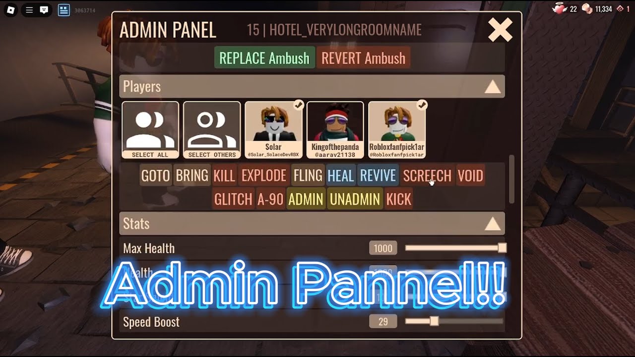 Admin Panel Showcase With Fnafpick1 and Goo man - YouTube