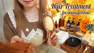 ASMR Special Hair Treatment for Damaged Hair? homemade hair pack