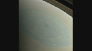 Amazing space footage of hurricane churning around Saturn