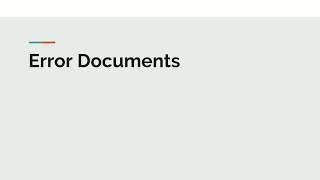 Error Documents using Htaccess