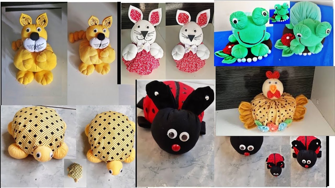 6 SUPER IDEIAS  BICHINHOS FEITO COM FUXICO