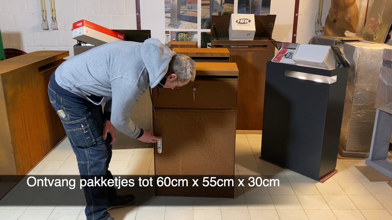 Brievenbus - pakket box in cor-tenstaal met codeslot vooraan. Belgische topkwaliteit! - YouTube Brievenbus - Pakket Box In Cor-Tenstaal Met Codeslot Vooraan. Belgische Topkwaliteit! - Youtube
