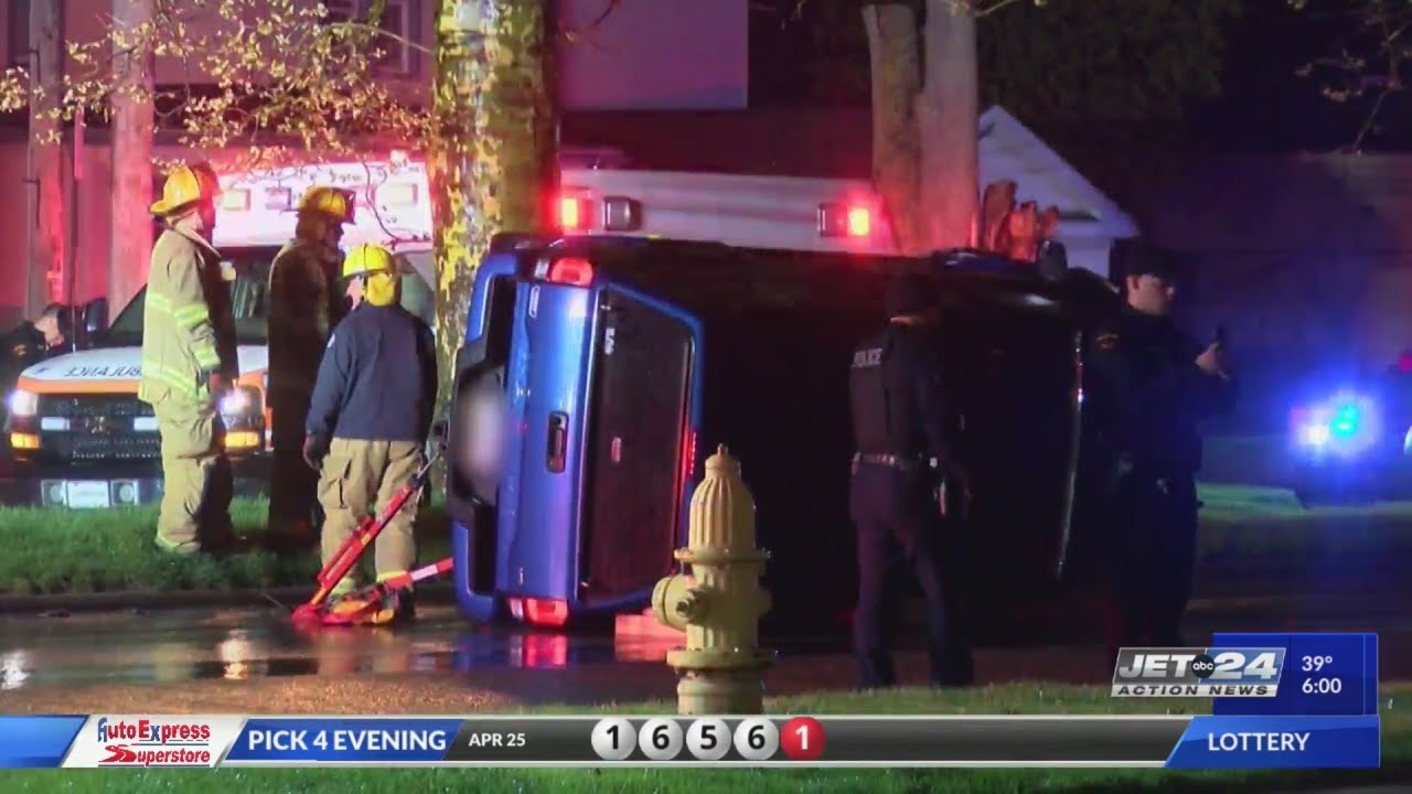 One arrested on DUI suspicion in overnight rollover - YouTube