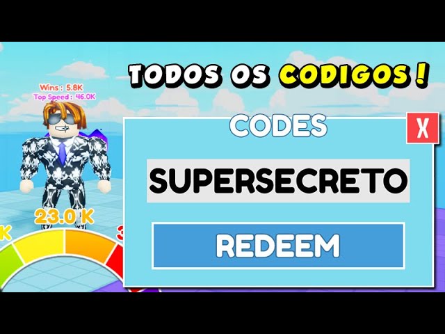 TODOS OS CÓDIGOS DO RACE CLICKER! NOVO CODIGO - (Roblox) 