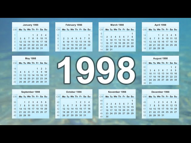 1990 - 1999 Calendar - YouTube