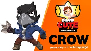 How to draw Crow super easy | Brawl Stars drawing tutorial