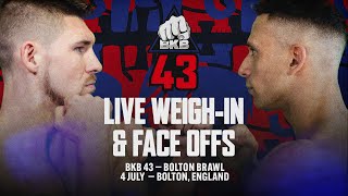 BKB 43 Live Weigh-In and Fighter Face-Offs