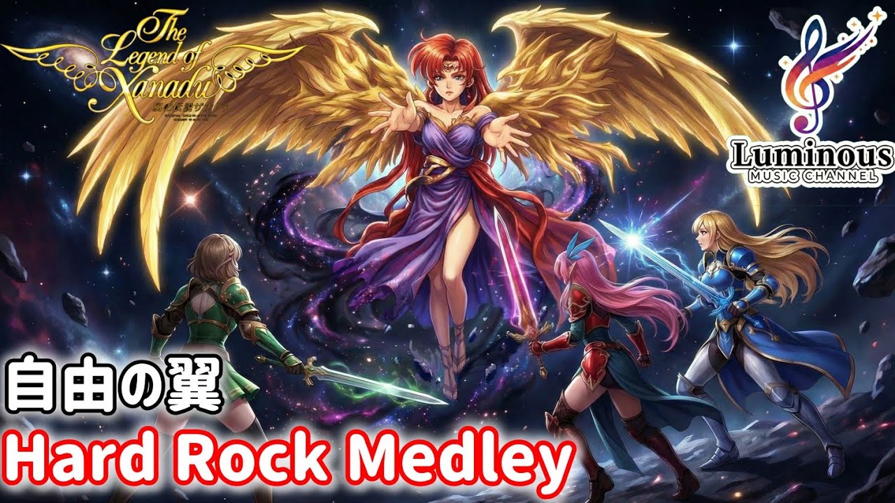 【風の伝説ザナドゥ】自由の翼 ハードロックメドレー [哀愁・疾走感]