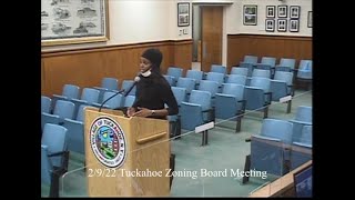 Tuckahoe Zoning Board Meeting ~ February 9, 2022