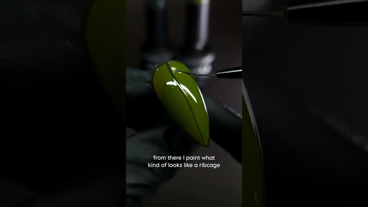 DIY Cartoon Leaf Nail Art