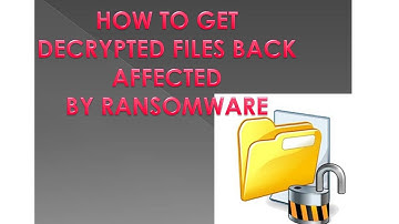 HOW TO RECOVER ENCRYPTED FILES AFFECTED BY RANSOMWARE