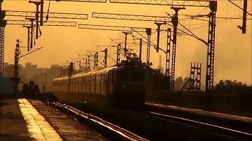 Humsafar in Golden Light - Bandra Patna Humsafar Accelerating through Niyol