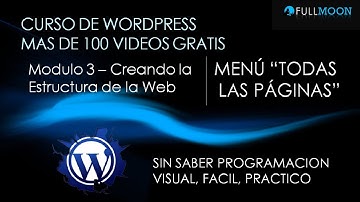 Curso de Wordpress 3 -  Menú "Todas las paginas"