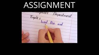 How to make Assignments|Best Presentation#shorts