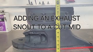 Adding an exhaust to a shortened Yamaha mid section.