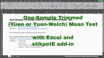 Excel - One-Sample Trimmed Mean Test with stikpetE
