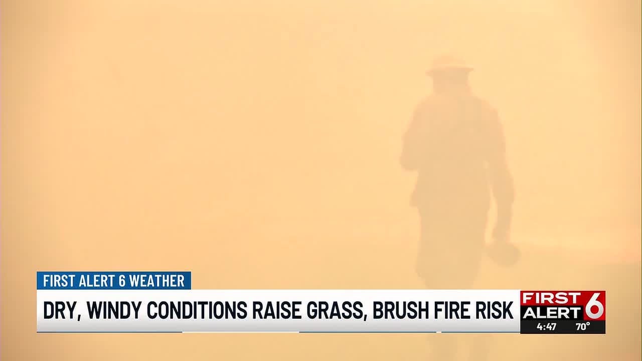 Dry, windy conditions raise grass, brush fire risk - YouTube