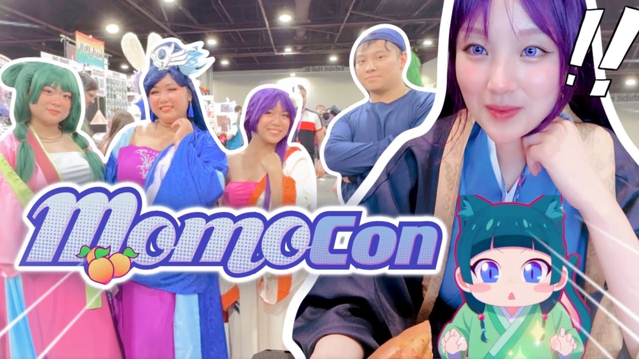 🍑⊹♡ MomoCon Vlog || Anime convention walk-through, Apothecary Diaries cosplays, artist alley
