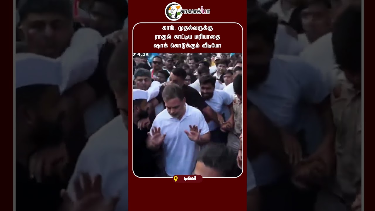 ⁣காங், முதல்வருக்கு ராகுல் காட்டிய மரியாதை ஷாக் கொடுக்கும் வீடியோ | #shorts | #chanakyaa