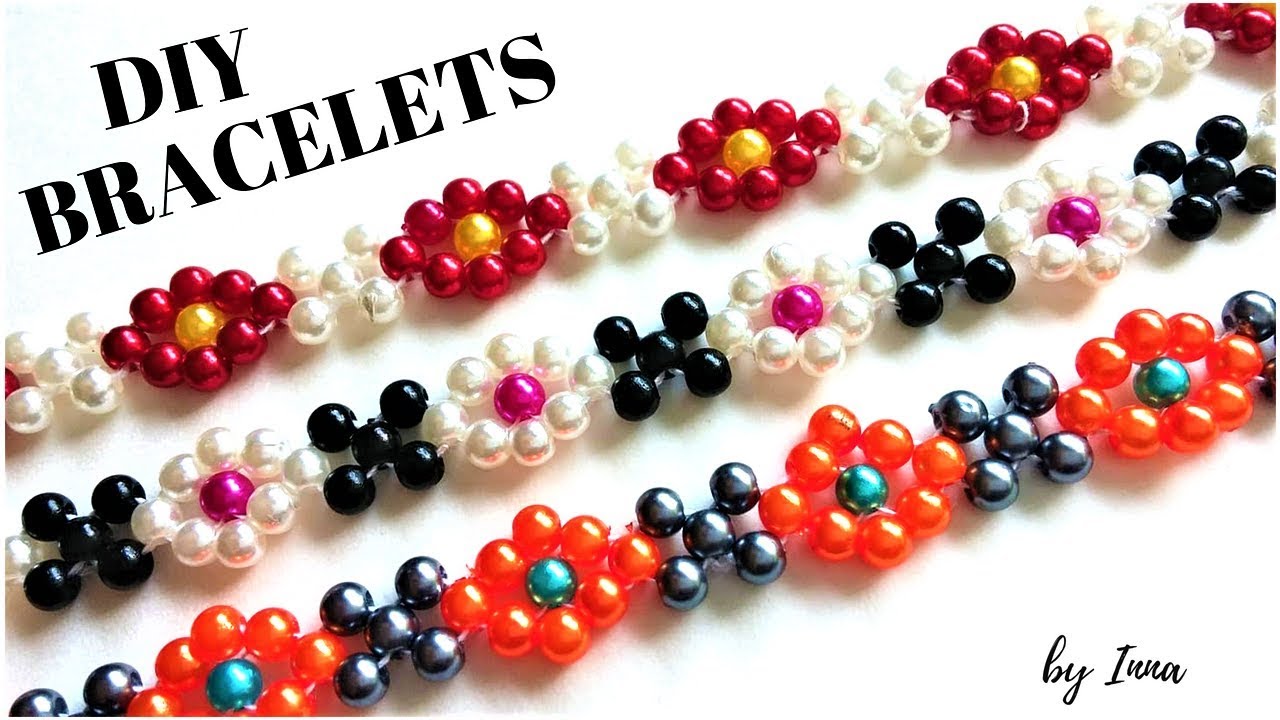 How to make beaded floral bracelet. 🌼🌼Beaded bracelet tutorial 🌼🌼 - YouTube