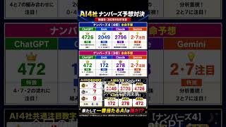 🏆AI4社対決! ナンバーズ4予想。抽選日2026年6月16日。