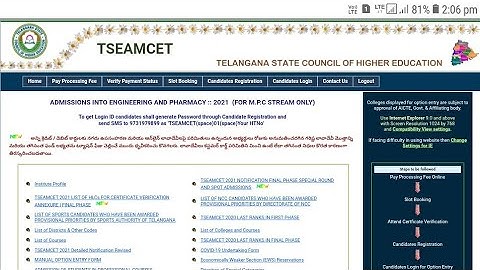 Hurry Up! TS EAMCET-2021 Final Counseling cum Web Options Started!