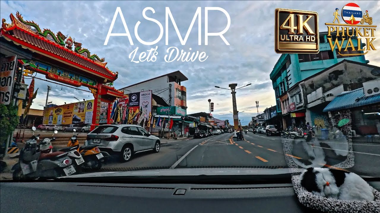 Phuket ASMR 4K Noon Drive 🚗🌴 Relaxing Island Road to Saphan Hin, Thailand