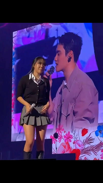 he really loves to teasing her🤭 that so cute 🥰 #youngji #dokyungsoo #doexo #kyungsoo #leeyoungji