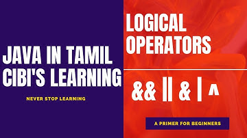 Java in Tamil Logical Operators