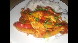 Куриная грудка с болгарским перцем в соусе вкусно,быстро и легко Куриная грудка с болгарским перцем в соусе вкусно,быстро и легко