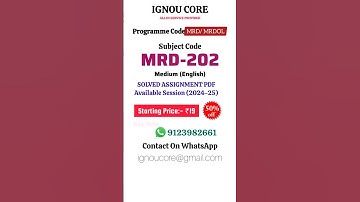 MRD 202 Solved Assignment PDF 2024-25 in English, MRD program MRD-202 Solved assignments