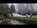 Частный вертолёт упал в частном огороде