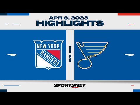 NHL Highlights | Rangers vs. Blues - April 6, 2023