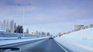 Winter drive - Finland, Kempele - Oulu - Haukipudas